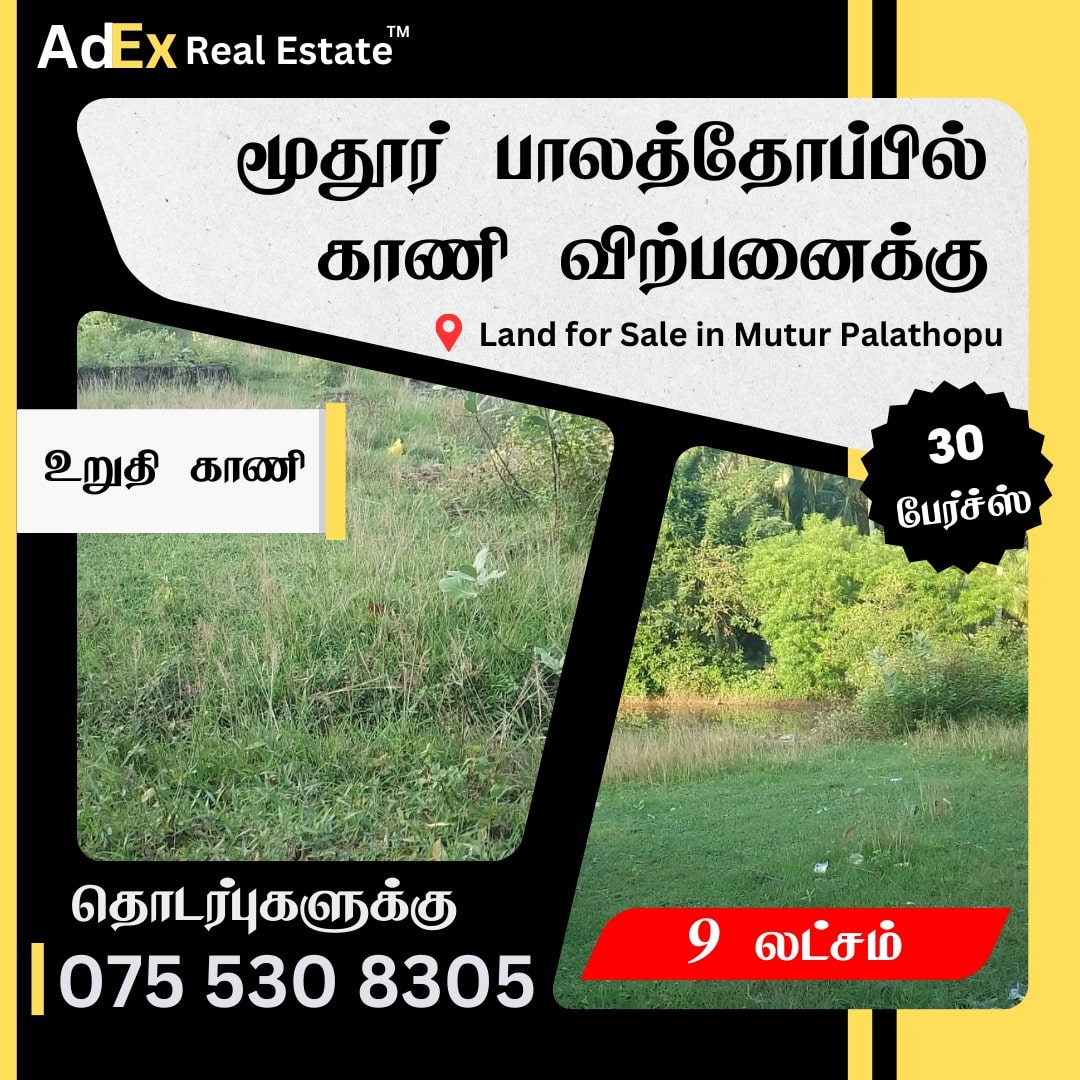 Land for Sale in Palathoppur Muthur Trincomalee
